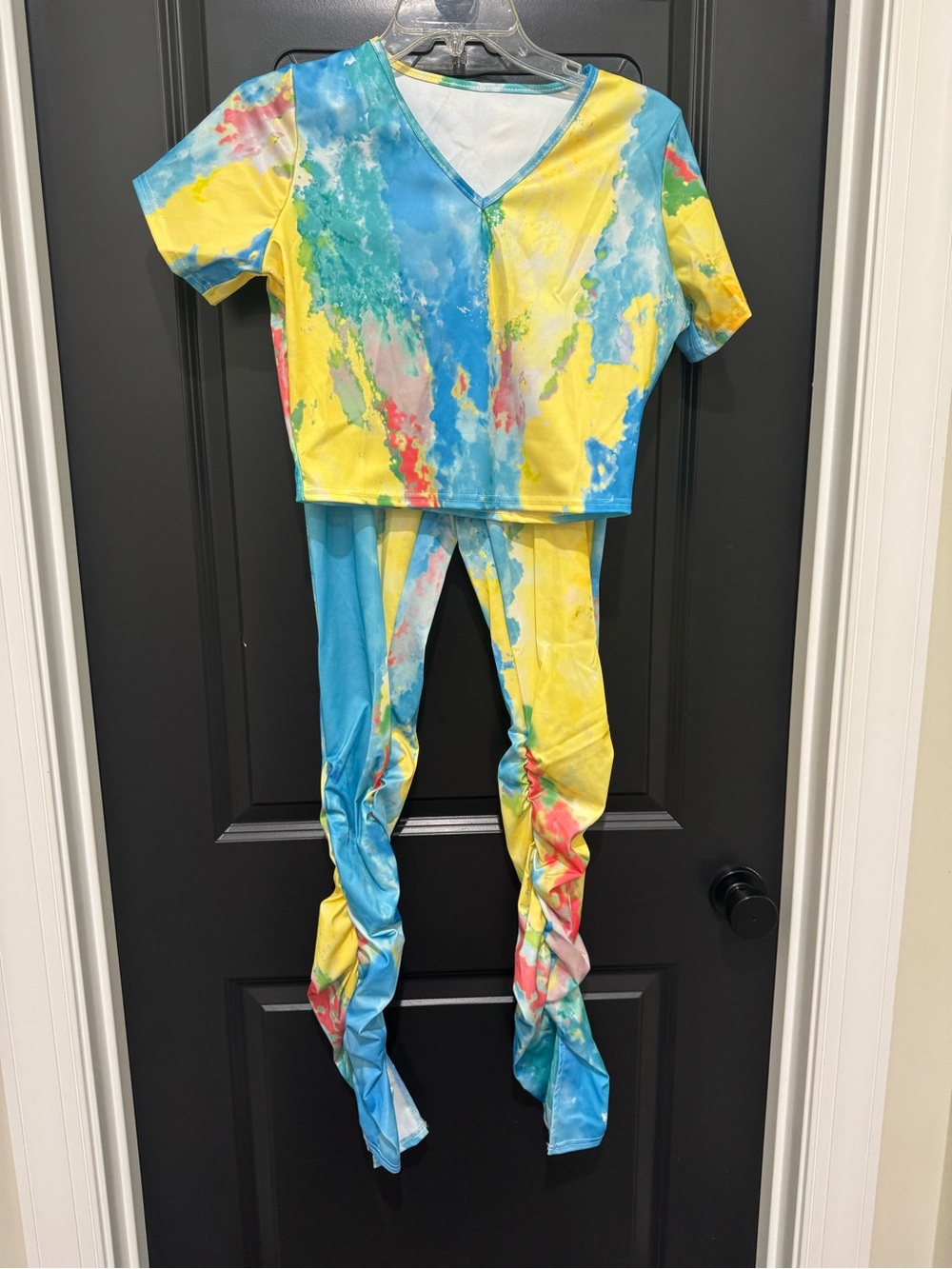 Tie-Dye Yellow & Blue Lounge Set